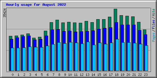 Hourly usage for August 2022